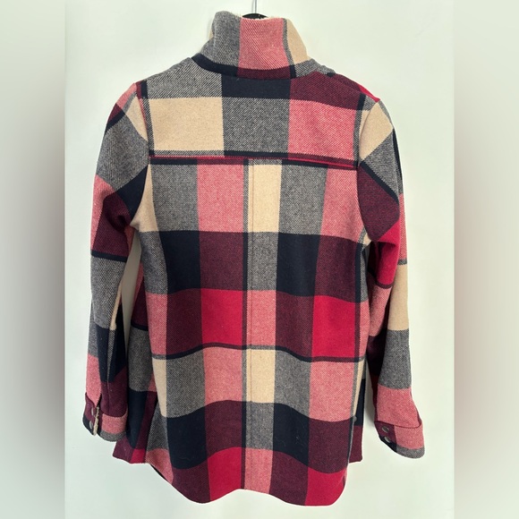 Orb Red and Beige Lined Plaid Coat | small - Picture 4 of 5